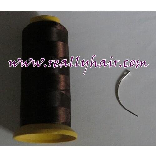 1 Roll hair weaving thread / High Intensity Polyamide Nylon Thread and 144pcs weaving needles /C type needles/curved needle