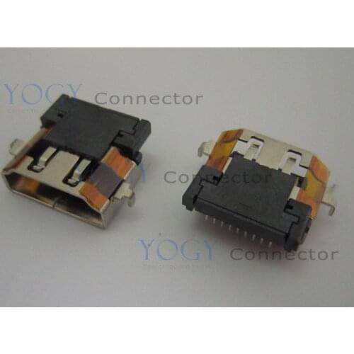 10pcs 14mm HDMI Jack Socket fit for Laptop MotherBoard and HDMI Board Female HDMI Connector Port