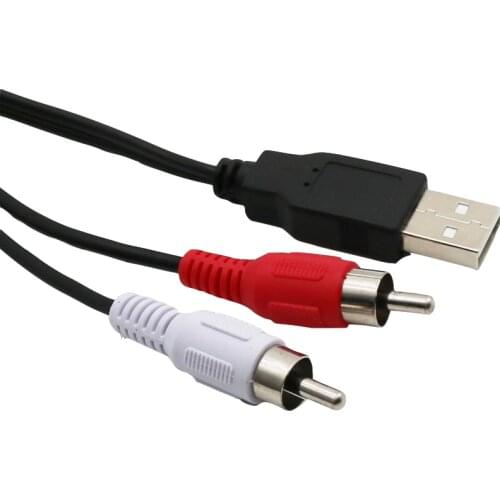 10x 2RCA Male Plug to USB 2.0 Type A Male Plug Video Television Connector Male to Male Cable 5ft /1.5m