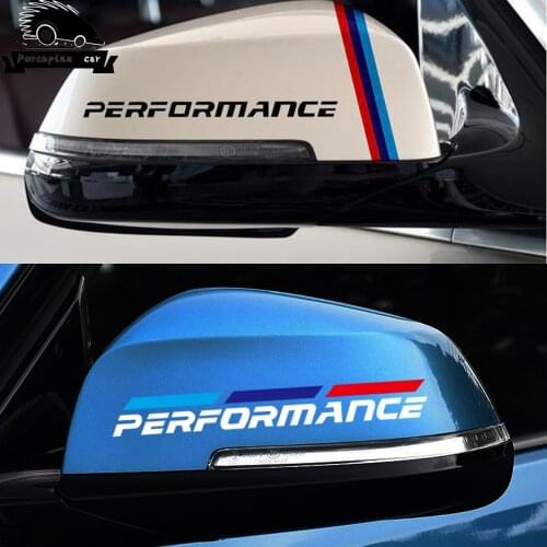 2pcs M Power Performance car rearview mirror sticker for BMW 1 3 4 5 7 Series GT X1 X3 X4 X5 X6 F15 F16 F18 F10 F25 F30 F31 F34