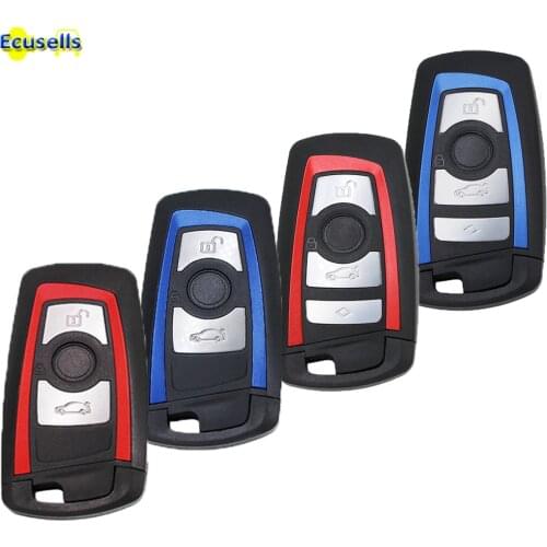 3/4 Buttons Replacement Smart Key Shell case fob For BMW CAS4 F 3 5 7 Series E90 E92 E93 X5 F10 F20 F30 F40 with emergency key
