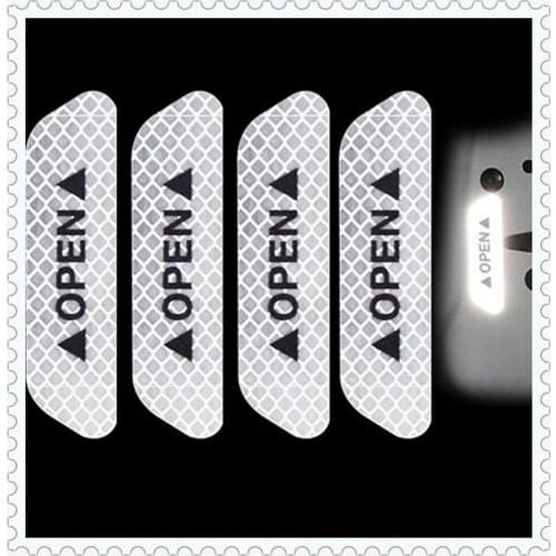 4Pcs Car Reflective Tape Door Sticker Decals for Fiat 500C Freemont Doblo 695 FCC4 500e Viaggio Strada