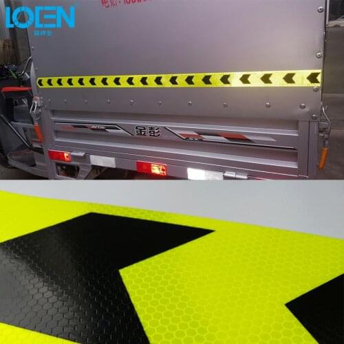 5CM Width Night Driving Caution Warning Safety Car Body Arrow Reflective Stickers Glue Sticker For Auto Motorcycle Bicycle 25M