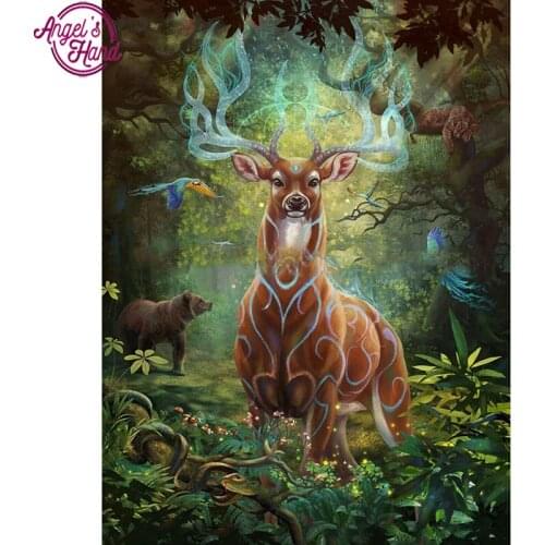 5d diy diamond embroidery deer in forest diamond painting Cross Stitch full square drill Rhinestone mosaic decoration