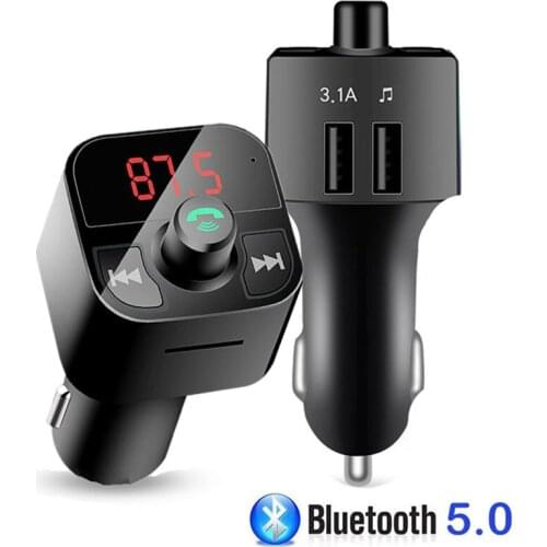 USB AUX FM Transmitter Aux Modulator Bluetooth Handsfree Car Kit Car Audio MP3 Player Adapter 4.1A Quick Dual USB Phone Charger