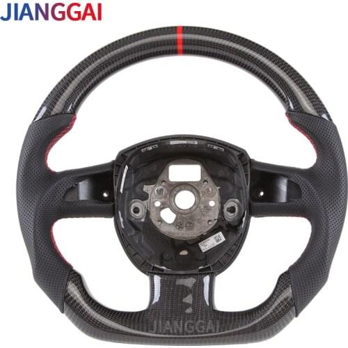 Carbon Fiber Car Steering Wheel Fit For Audi A3 A4 A5 A6 A7 Q3 Q5 Q7 2012-2016 Model