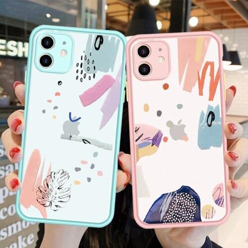 Art Abstract Shockproof Phone Case for IPhone 11 Pro X XR XS Max 8 7 Plus SE 2020 11 Lens Protection Clear Hard PC Cover Coque