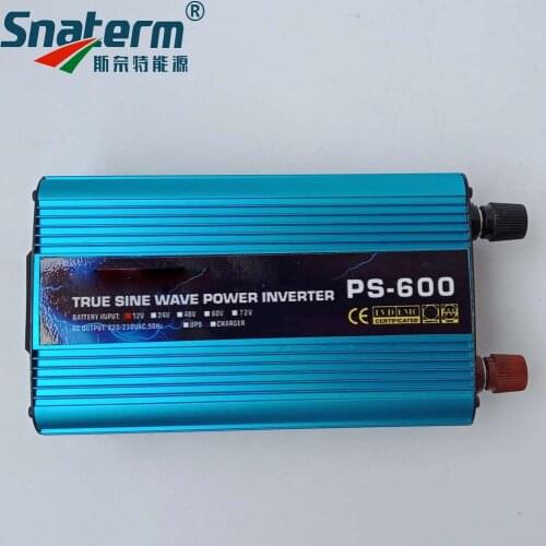 600W Pure Sine Wave Power inverter DC12/24/48/60/72V to AC220/230/240V 50HZ60HZ off grid inverter with ac charger UPS function