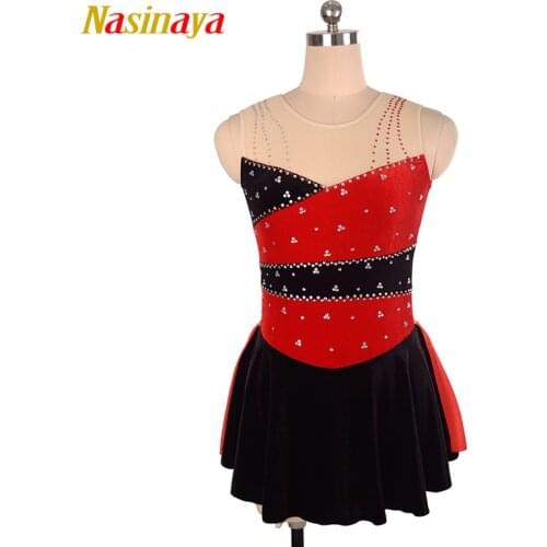 Nasinaya Figure Skating Dress Customized Competition Ice Skating Skirt for Girl Women Kids Patinaje Gymnastics Performance 202