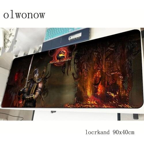 Mortal kombat mousepad 90x40cm cheapest gaming mouse pad gamer mat HD print game computer desk padmouse keyboard large play mats