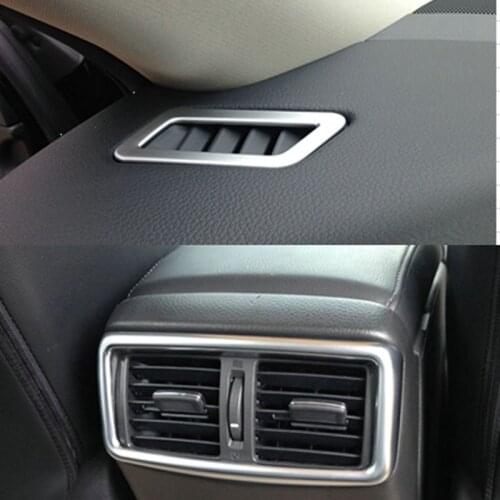 For nissan Rogue X-Trail 2014 2015 2016 ABS Chrome Air Condition AC Vent Cover Trim Decoration Molding Sticker Bezel