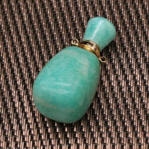 Natural Stone Perfume Mini Bottle Car Air Freshener Separate Bottling For DIY Jewelry Making Necklaces Bracelets18*30mm