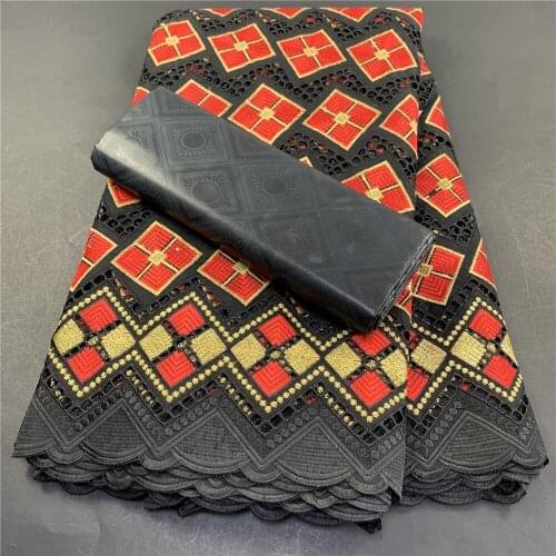 MIQIER High2021Quality African Nigerian Tulle Lace Fabric Prom Dress Damask Party Gown Swiss Cotton 2.5Yards+2.5Yards Bazin