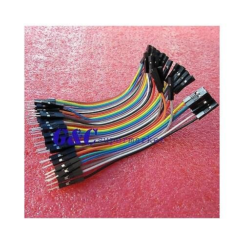 40PCS Dupont wire jumpercables 10cm 2.54MM male to female 1P-1P