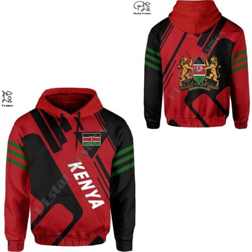 PLstar Cosmos Kenya Country Flag Tribe Culture Tattoo Tracksuit 3Dprint Men/Women NewFashion Harajuku Hoodies Pullover Jacket 29
