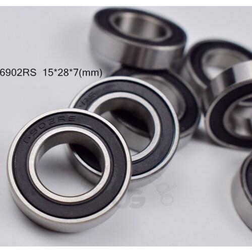 6902RS 15*28*7(mm) 10piece bearing Rubber sealed bearing Thin wall bearing 6902 6902RS chrome steel bearing