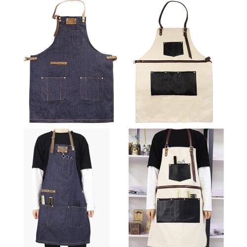 Salon Hair Cut Barber Apron Adult Women Men Butcher Artist Chef Cooking Gown