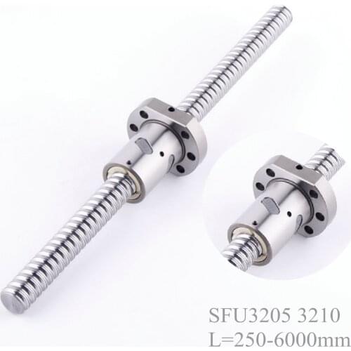 Ball screw SFU3205 3210 SFF3210 coupling C7 end machined + nut housing BK/BF20 end support +any length coupler RM3205