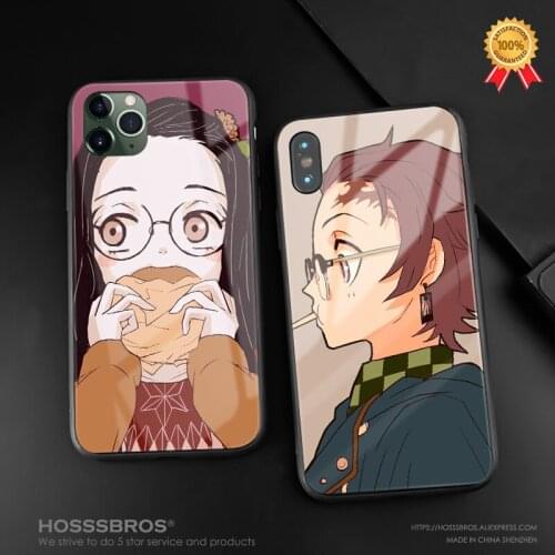 Demon Slayer Kimetsu no Yaiba Pillars For iPhone 6 6s 7 8 Plus X XR XS 11 Pro MAX Soft silicone glass Phone case shell cover