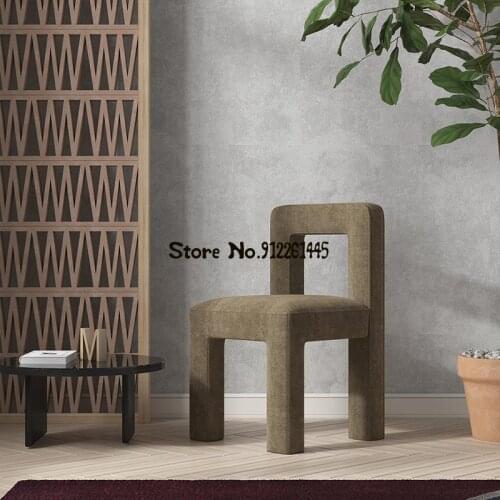 Nordic modern minimalist dining chair home restaurant light luxury backrest soft bag leisure negotiation chair makeup chair back