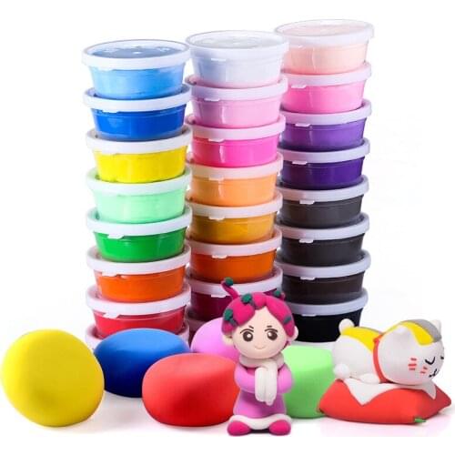 24 color Super light clay suit children DIY toy plasticine clay mud crystal 3C certification Toys Gift for Children