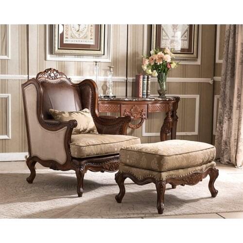 High quality sofa set leisure chair with ottoman for living room furniture and bedroom furniture Silla de ocio con otomana GH194