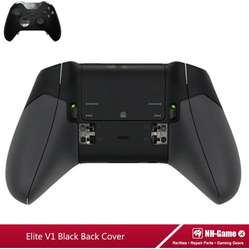 Repair Part Housing Shell For Xbox One Elite Series 1 Controller Back Cover Rear Case Balck And White Color
