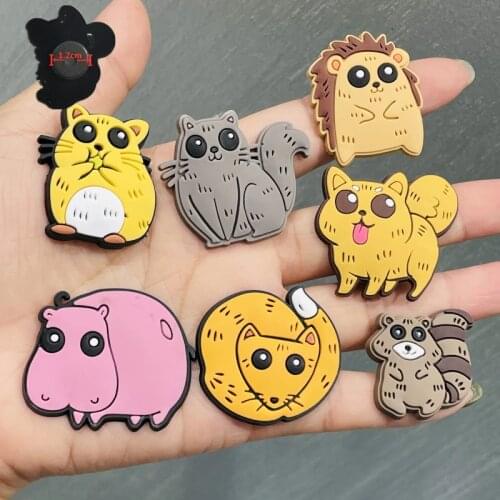 1 PCS PVC Hamster Cat Hippo Fox Raccoon Hedgehog Cute Animals Fridge Magnetic Sticker Childrens Gifts Girl Boy Office Supplies