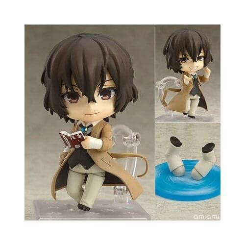 10CM Q Ver. Anime Bungo Stray Dogs Figma 657# Osamu 676# Nakahara Chuuya Action Figure Face Changing Doll for Youth