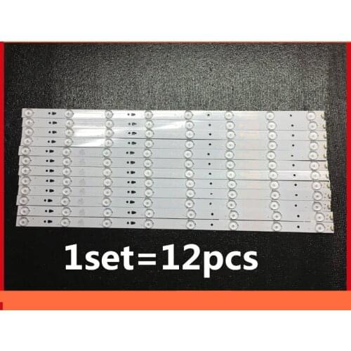 12Pieces/set LED Backlight strip 8 lamp For Hai er LE55F3000W Light Bar LED55D8-ZC14-05(A) 30355008207 30355008210 LE55F3000W