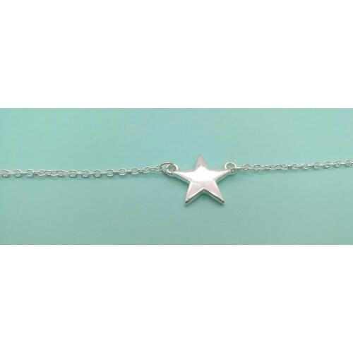 30PCS Simple Rock Star Bracelets Tiny Small Five-pointed David Star Bracelet Cute Sideways Bracelets for Women Jewellery