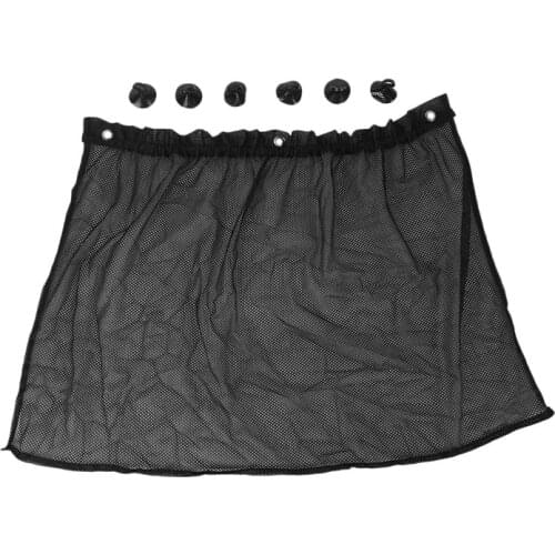 4Pcs 75 X 50Cm Car Black Mesh Sunsn Suction Cup Side Window Curtain