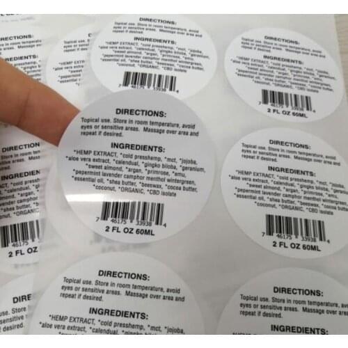 50PCS Custom Printing Paper PVC Vinyl Sticker Labels Waterproof