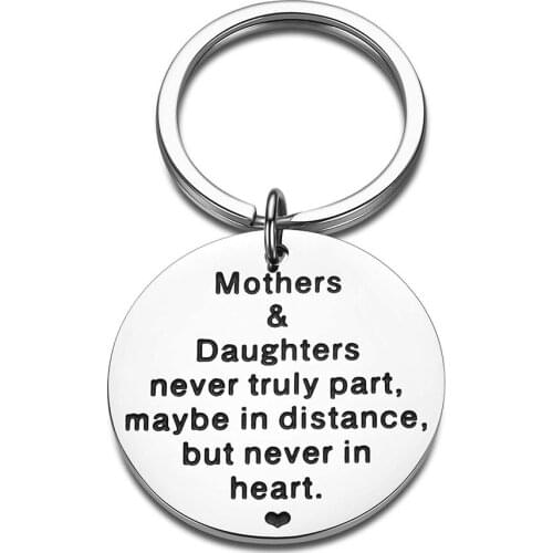 Mother Daughter Keychain Inspirational Birthday Graduation Gift for Daughter from Mom Mommy Mothers Day Gifts for Women Girls