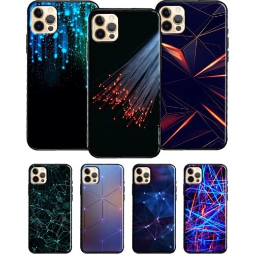 Lines Point Light Case For iPhone SE 2020 X XR XS Max 8 7 Plus 12 Pro Max Case For iPhone 11 Pro Max 12 mini