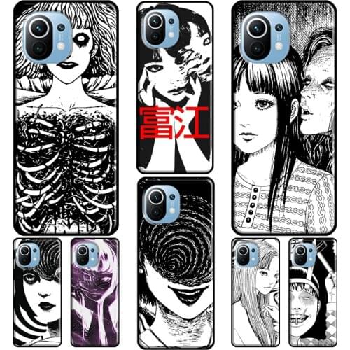 Junji ito Uzumaki Horror Manga For POCO X3 Pro F3 F2 M3 Pro Case For Xiaomi Mi 11 Ultra Mi 9 10 Lite Mi 10T 9T Pro Coque