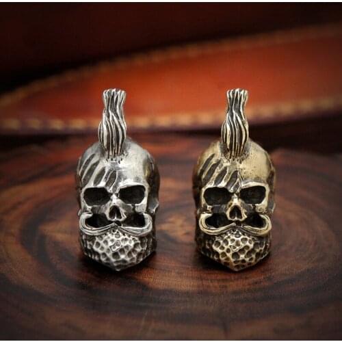 EDC Tibetan silver Brass Knife Beads A Pendant Paracord Outdoor DIY Decorations Tibetan silver Brass Camping Gear EDC Tools