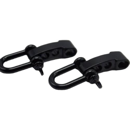 2Pcs Black U Anchor Shackle Screw Pin Paracord Bracelet Buckle Outdoor Survival Rope Accessories Paracord Bracelet Parts