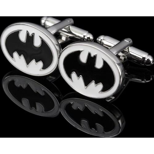 2020 NEW HOT shirt Silvery cufflinks for mens gifts Brand cuff buttons bat man cuff links High Quality Free Shipping