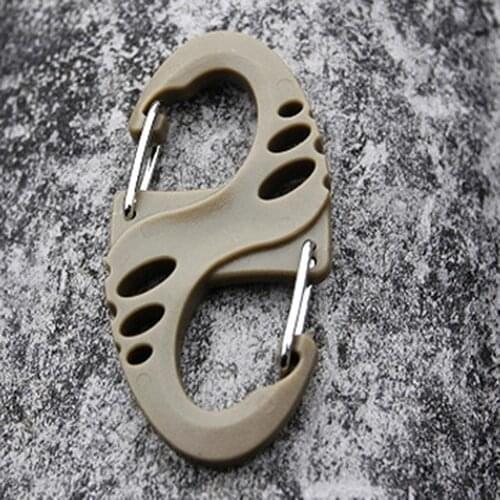 50%HOT5 Pcs Portable Outdoor Climbing Hook S-Ring Carabiner Dual Buckle Mini Keychain