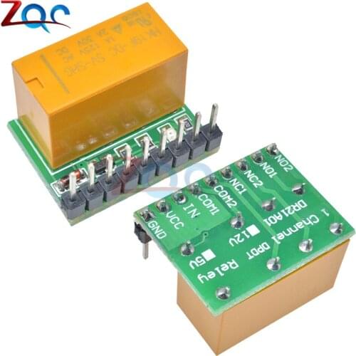 Mini 1 Channel 5V DC DPDT Relay Board Double pole double throw Switch Module HK19F PCB for Arduino raspberry pi