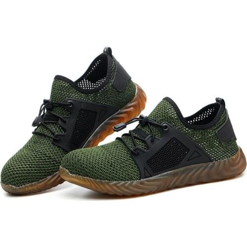 2021 New Men Work Sneakers Safety Shoes Men Work Boots Anti-puncture Safety Footwear Man Steel Toe Shoes Lightweight Men Shoes