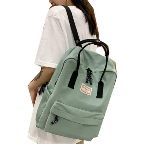 2021 New Junior High School College University Nylon Bookbags For Girls Daypack Fashion Women Backpack Waterproof School Bag