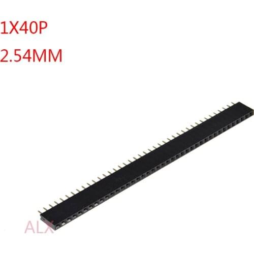 10PCS 1X40 PIN Single Row Straight FEMALE PIN HEADER 2.54MM PITCH Strip Connector Socket 1*40 40p 40PIN 40 PIN FOR PCB arduino