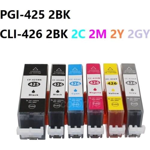 INK WAY Value Pack,6C PGI-425 CLI-426 GY new compatible inkjet cartridge for PIXMA MG8140 MG6140 MG8240 MG6240 etc