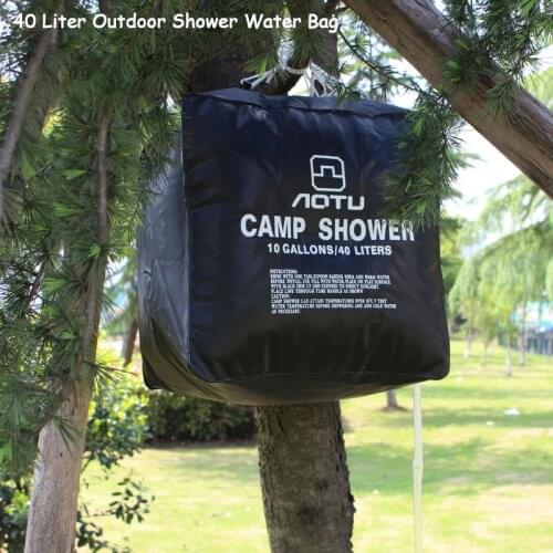 40L Water Bag Foldable Solar Camping Shower Bag Outdoor PVC Hiking Heated Bathing Bags Travel Climbing Picnic for Water Storage