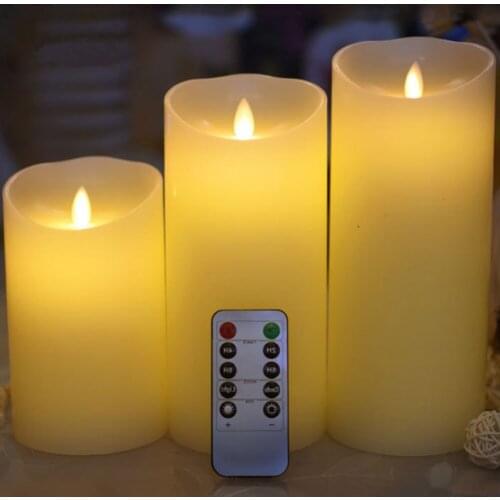 LED Candles Lights, Flameless Candles Light Smooth Flickering Paraffin Wax Candle Lamp Battery Operated for Home Decoration