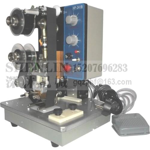 HP241 Color Ribbon Hot Printing Machine Thermal Foil Manual Stamp Printer Coding Machine Date Ribbon Coder Date code stamping