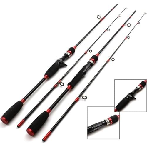2019 New Carbon Spinning Casting Lure Fishing Rod 1.8m 2 Segments M Power line wt.12-25lb lure wt 7-28g fishing pole