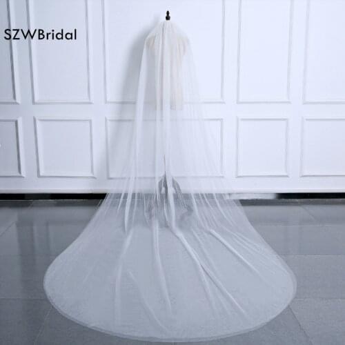 New Arrival 3 Meter Cut Edge Two Layer bridal veil 2021 Simple wedding accessories Veu de noiva Velo de novia Voile mariage